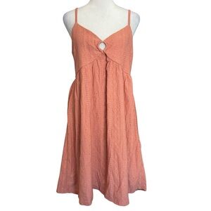 No Boundaries Dress Size XL Peach Sleevelesss Spaghetti Straps Babydoll